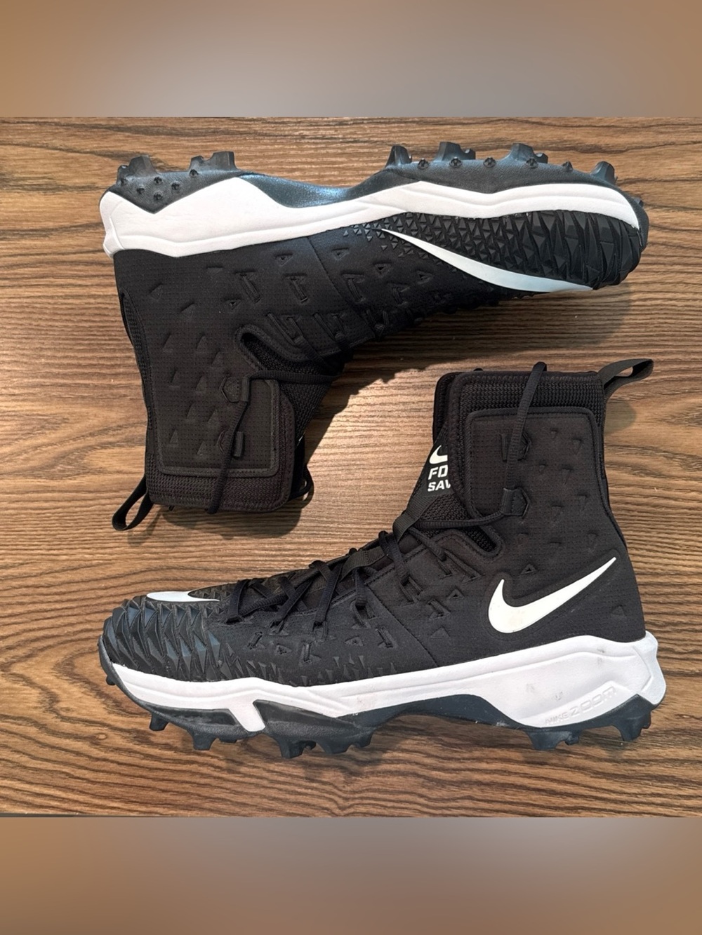 Size 14 WIDE Nike Zoom Force Savage Elite Shark Rubber Football Cleat 923089-010
